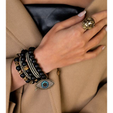 EYE MOTIF NATURAL STONE BRACELET COMBINE