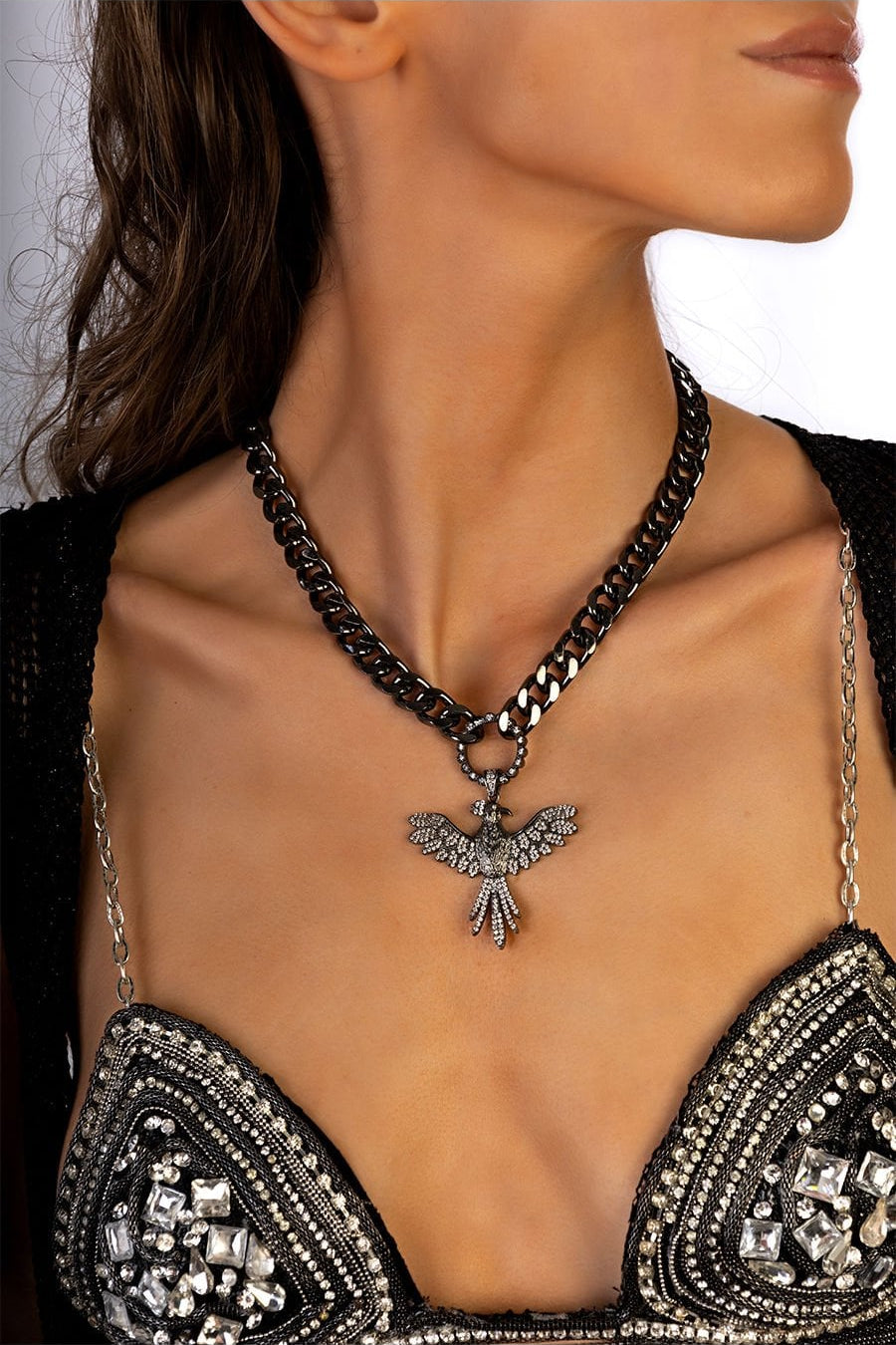 Holeone Phoenix Necklace - Gray