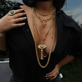 IMPRESION GOLD PLATED EYE NECKLACE