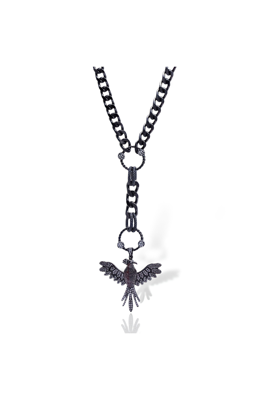 Phoenix Black Chain Necklace