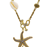 PLAYA ALTIN KAPLAMA CHARM KOLYE