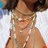THALORIA GEMSTONE CHARM NECKLACE