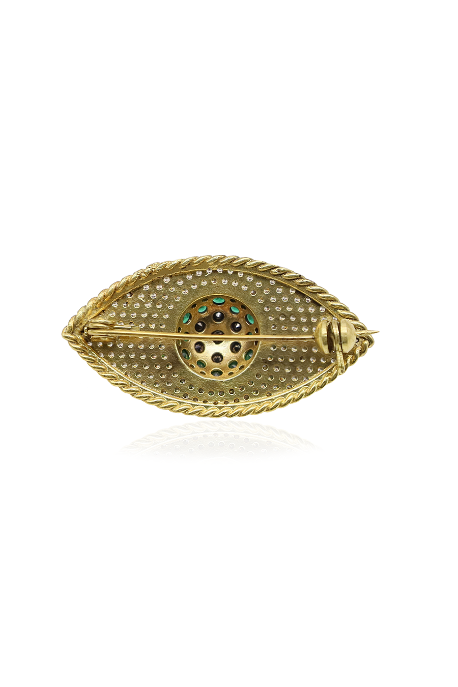 GREEN EYE BROOCH